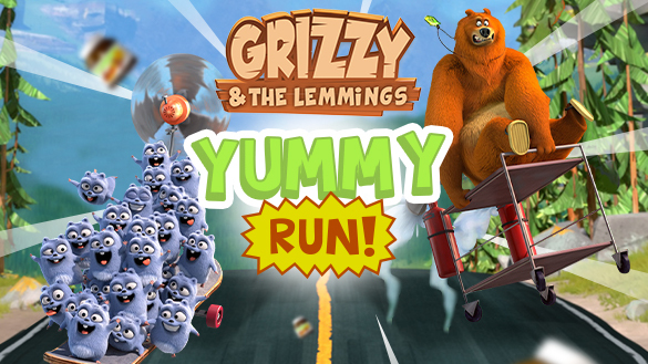 Jogo · Grizzy and the Lemmings: Yummy Run · Jogar Online Grátis